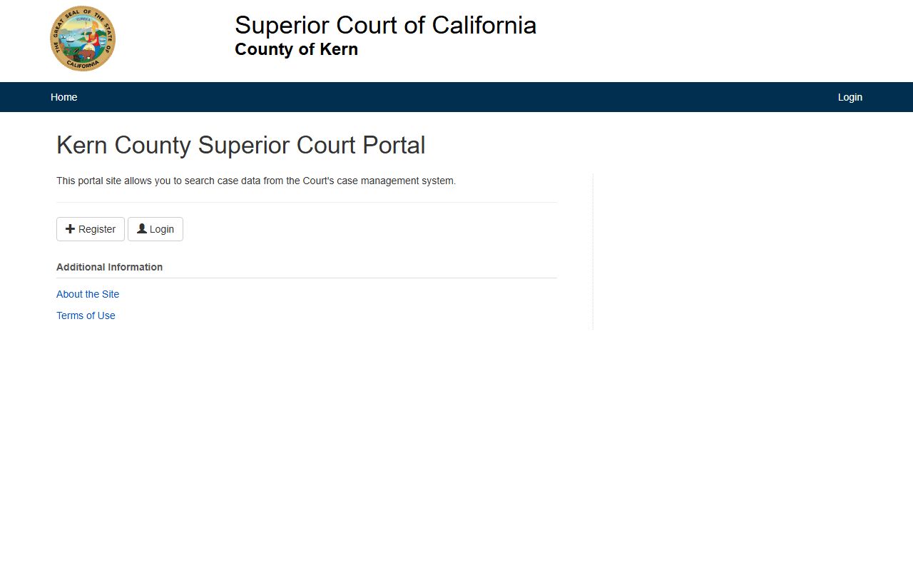 Kern Superior Court online case portal