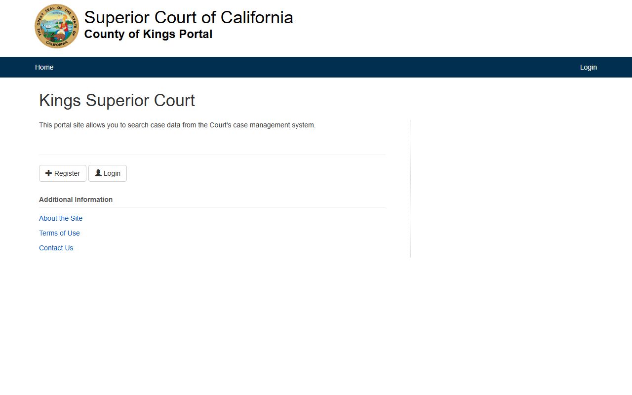 Kings County Superior Court public portal