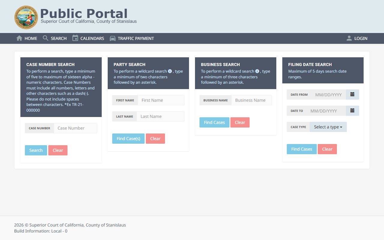 Stanislaus County Superior Court online portal