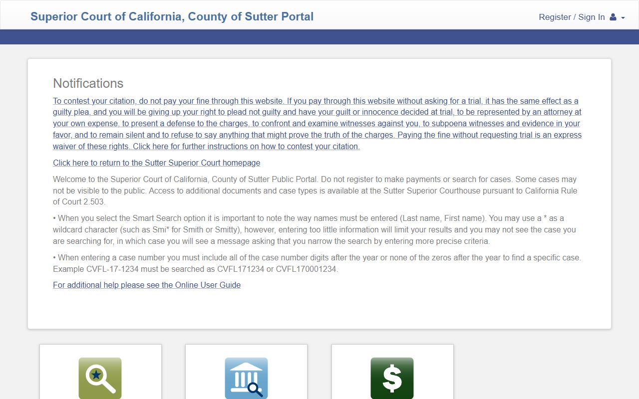Sutter County Superior Court Tyler Odyssey portal